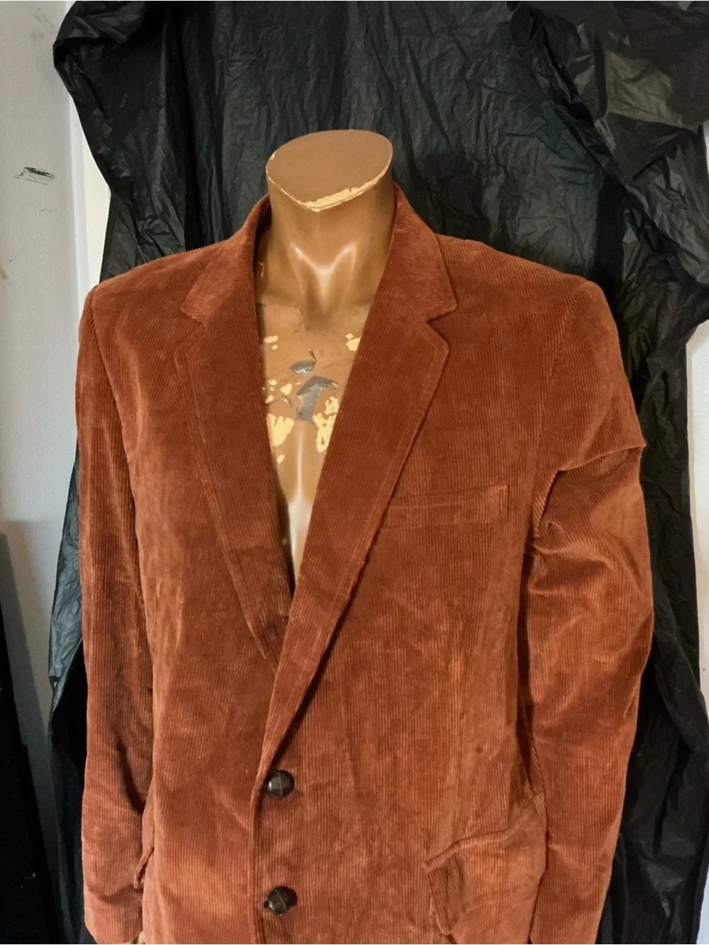 Vintage Sears The Corduroy Collection Burnt Orange Sportscoat Blazer Jacket